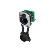 Neutrik NE8FDH-C5E-TOP - etherCON RJ45-C5e kültéri UV és IP65 védett (TOP), vízszintes nyákhoz, aranyozott érintkező,  D ház