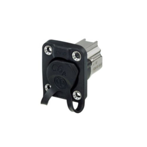 Neutrik NE8FDX-P6-W - etherCON CAT6A - átvezető, árnyékolt D-sorozatú ház, fekete, IP65 Neutrik NE8FDX-P6-W - etherCON CAT6A - átvezető, árnyékolt D-sorozatú ház, fekete, IP65