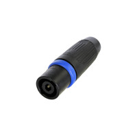 Neutrik NLT4MXX-BAG - speakON 4 pólusú hangfal csatlakozó, lengő dugó, fekete fém ház