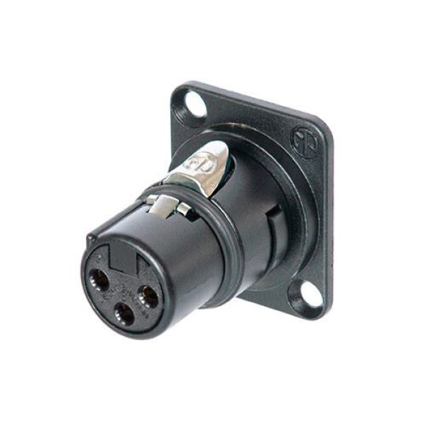Neutrik NM3FD-B - csatlakozó modul, 3 pólusú XLR dugó, fekete ház