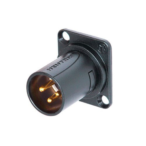 Neutrik NM3MD-B - csatlakozó modul, 3 pólusú XLR dugó, fekete ház