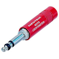 Neutrik NP3TB-R - 6,35 mm sztereó jack dugó, BPO dugó, piros