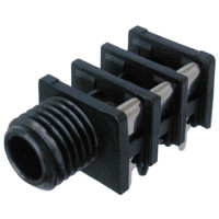 Neutrik NRJ6HF - 6,35 mm sztereó aljzat, beépíthető, kapcsolós, végig menetes felfogó Neutrik NRJ6HF - 6,35 mm sztereó aljzat, beépíthető, kapcsolós, végig menetes felfogó