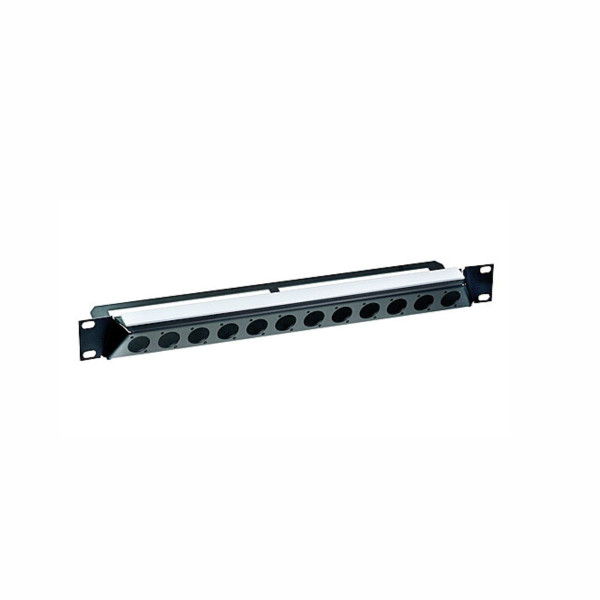 Neutrik NZP1RU-12 - rack panel 12 darab D házas beépíthető csatlakozókhoz