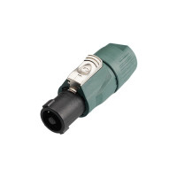 REAN RCLS4F-G-000-1 - 4 pólusú hangfalcsatlakozó - lengő, ezüstözött érintkezők, zöld