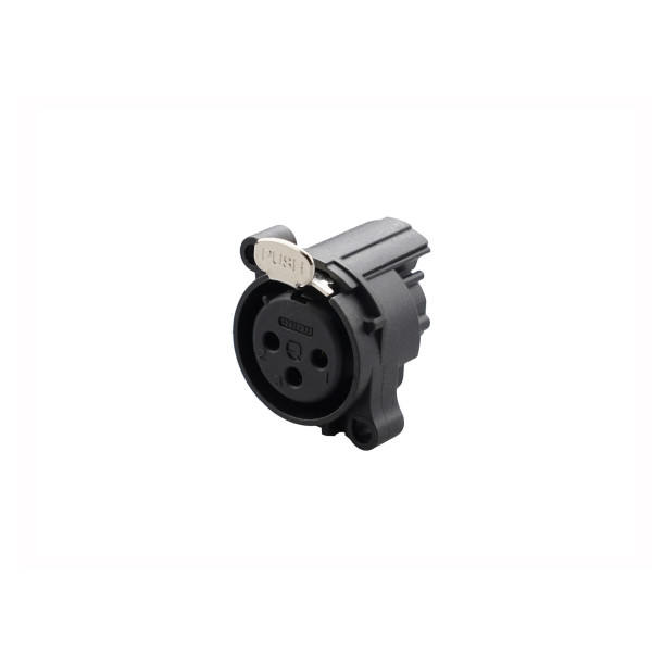 REAN RRX3F-AA-000 - 3 pólusú XLR aljzat vízszintes nyákhoz, GND+ház érintkező nélkül, reteszes A ház REAN RRX3F-AA-000 - 3 pólusú XLR aljzat vízszintes nyákhoz, GND+ház érintkező nélkül, reteszes A ház
