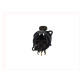 REAN RRX3F-AA-010 - 3 pólusú XLR aljzat vízszintes nyákhoz, közösített 1. láb+GND+ház érintkezővel, reteszes A ház