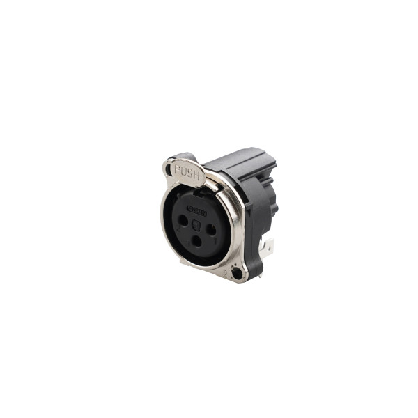 REAN RRX3F-B-020 - 3 pólusú XLR aljzat vízszintes nyákhoz, külön GND és ház érintkezővel, reteszes B ház REAN RRX3F-B-020 - 3 pólusú XLR aljzat vízszintes nyákhoz, külön GND és ház érintkezővel, reteszes B ház