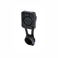 REAN RRX3F-Z-001-1 - 3 pólusú XLR aljzat, D ház, IP65, fekete REAN RRX3F-Z-001-1 - 3 pólusú XLR aljzat, D ház, IP65, fekete