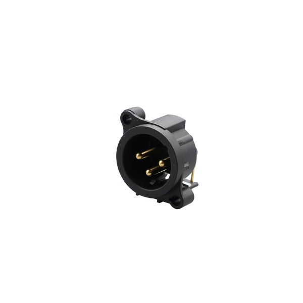 REAN RRX3M-AA-001 - 3 pólusú XLR dugó vízszintes nyákhoz, külön  GND és ház érintkezővel, retesz nélküli AA ház
