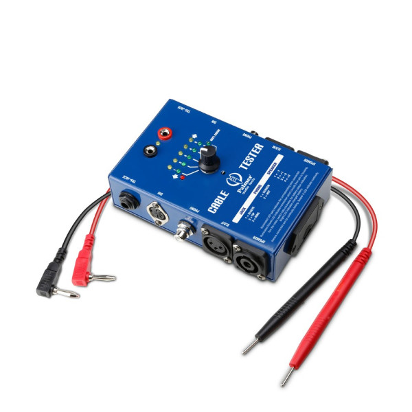 Palmer AHMCT 8 - kábel teszter, Speakon, XLR, RCA, DIN, Jack, banán csatlakozó aljzatokkal Palmer AHMCT 8 - kábel teszter, Speakon, XLR, RCA, DIN, Jack, banán csatlakozó aljzatokkal