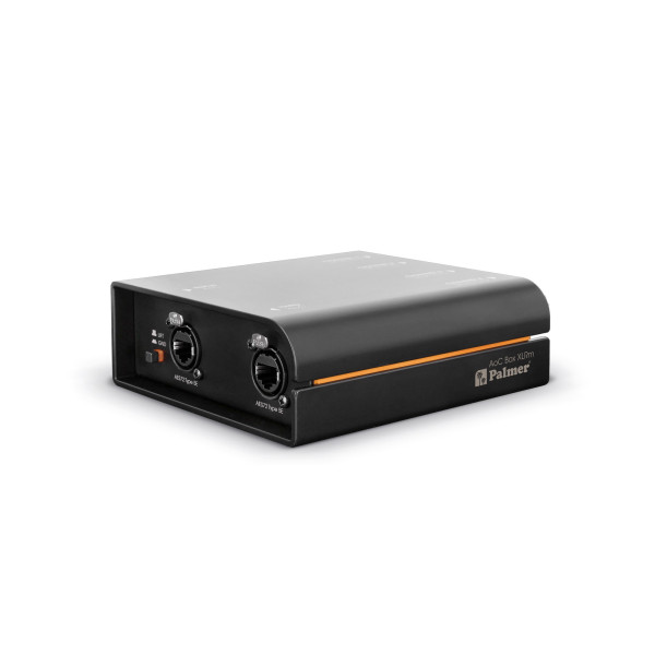 Palmer AoC Box XLRm - négycsatornás audio over CAT csatlakozódoboz, etherCON – 4 XLR papa csatlakozó Palmer AoC Box XLRm - négycsatornás audio over CAT csatlakozódoboz, etherCON – 4 XLR papa csatlakozó