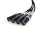 Palmer AoC Loom XLR M - négycsatornás csoportkábel adapter, etherCON – 4 x XLR3 papa csatlakozó