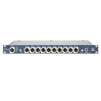 Palmer PB 10 - szétosztó (splitter) mikrofon/vonalszintű jelekhez, aktív, 10 csatornás, 19”/ 1 U
