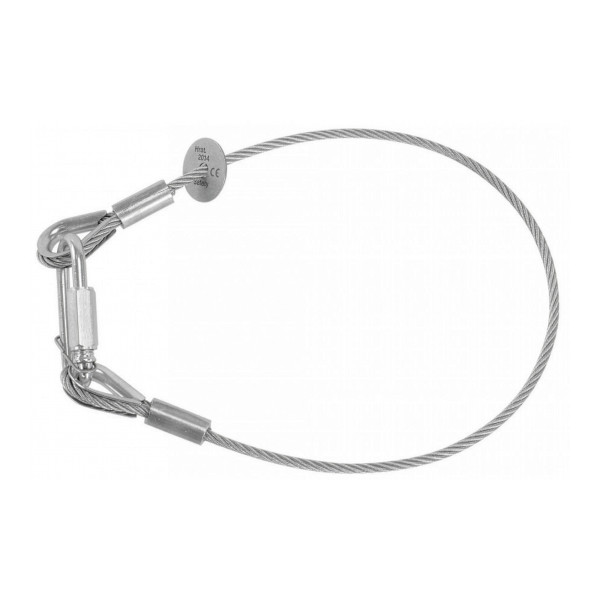 Riggatec 400201075 biztonsági drótkötél - teherbírás 100kg | ezüst | 100cm hosszú | 10mm vastag | gyorszáras lánczár Riggatec 400201075 biztonsági drótkötél - teherbírás 100kg | ezüst | 100cm hosszú | 10mm vastag | gyorszáras lánczár