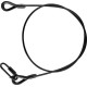 Riggatec 400202325 biztonsági drótkötél - teherbírás 25kg | fekete - 100cm hosszú | 5mm vastag | gyorszáras lánczár