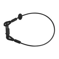 Riggatec 400202375 biztonsági drótkötél - teherbírás 100kg | fekete - 100cm hosszú | 10mm vastag | gyorszáras lánczár