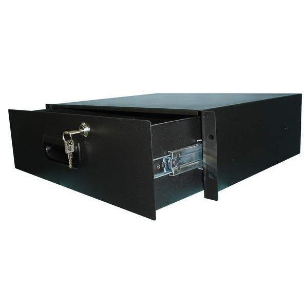 Robust.hu RD 3U A - 19" 3u 350 mm, rack fiók, fekete, kulccsal zárható