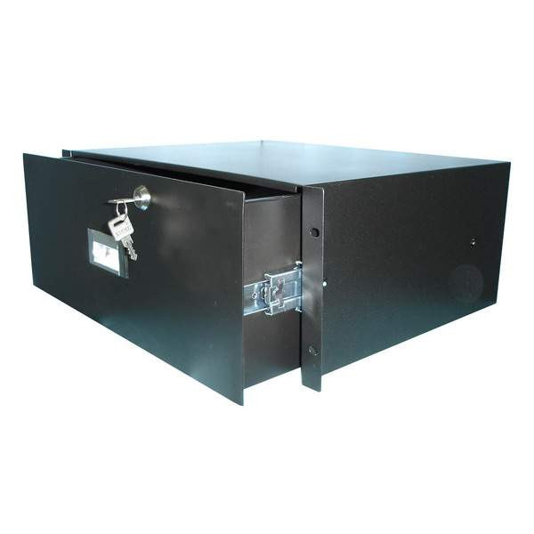 Robust.hu RD 4U A - 19" 4u 350 mm, rack fiók, fekete, kulccsal zárható