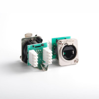 Worldmix EA E8 FYK - RJ45 átvezető - RJ45 aljzat | IDC/Krone háttér, "D" házba szerelve