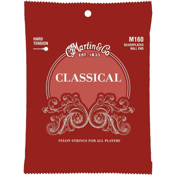 Martin strings 160 húr, klasszikus, Silverplated, Ball End!