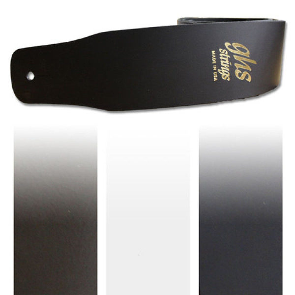 GHS A10BK gitár heveder, bőr, fekete