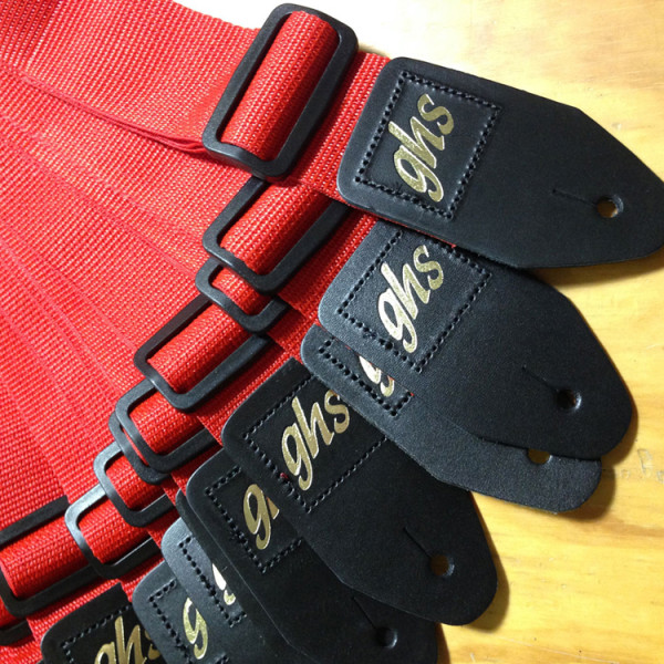 GHS A8RD gitár heveder, nylon, piros