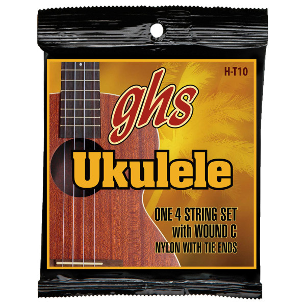 GHS H-T10 ukulele húr - black nylon, Tenor