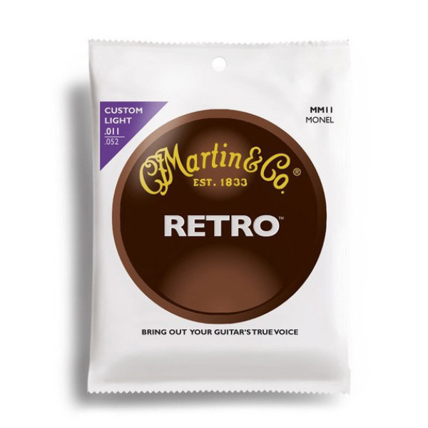 Martin strings 11 húr - Retro - akusztikus, monel, 11-52