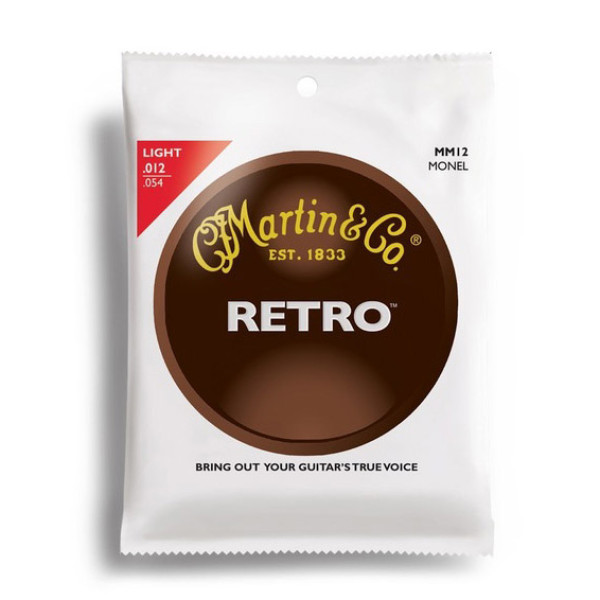 Martin strings 12 húr - Retro - akusztikus, monel, 12-54