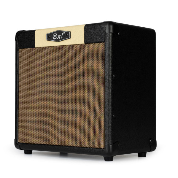 Cort CM15R-BK gitárerősítő zengetővel, 15 Watt, fekete