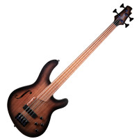 Cort B4FL-MHPZ-OPTA elektromos basszusgitár fretless, Fishman piezo, fekete burst
