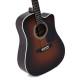 Sigma DTC-1E-SB akusztikus gitár elektronikával, sunburst