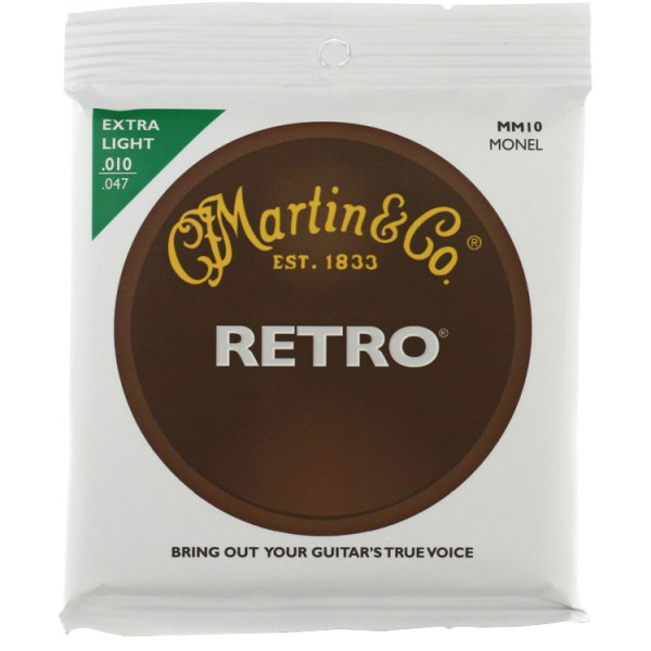 Martin strings 10 húr - Retro - akusztikus, monel, 10-47