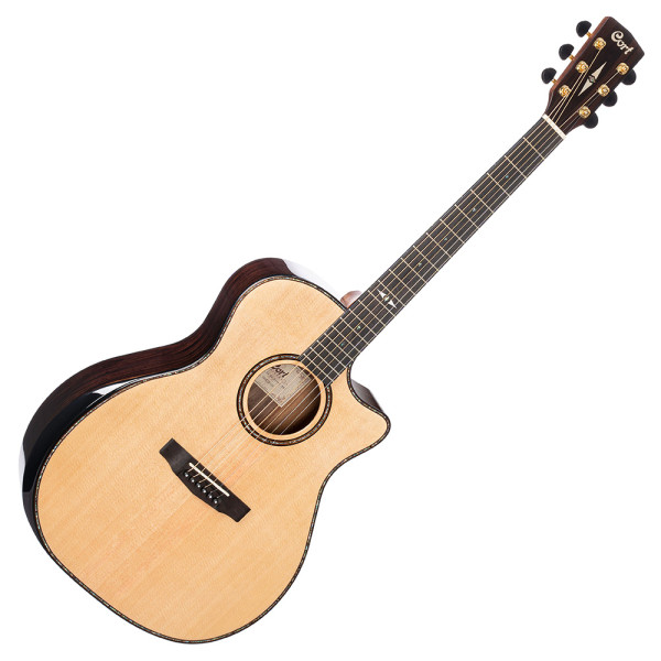 Cort GA-PF-Bevel-NAT akusztikus gitár elektronikával, domború Pau Ferro hátlap, bevel kartámasszal, natúr