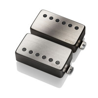 Humbucking gitár pickup szett, szálhúzott fekete króm