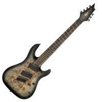 Cort SDB elektromos gitár, 7 húros, Multi Scale, csilllagpor fekete