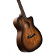 Cort Core-OC AMH OPBB with case akusztikus gitár Fishman elektronikával, All solid, deluxe félkemény tokkal, mahagóni, fekete burst