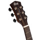 Cort Core-OC AMH OPBB with case akusztikus gitár Fishman elektronikával, All solid, deluxe félkemény tokkal, mahagóni, fekete burst