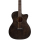 Cort Core-OC SP OPTB with case akusztikus gitár Fishman elektronikával, All solid, deluxe félkemény tokkal, fenyő, áttetsző fekete
