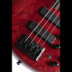 Cort B4-Element-OPBR elektromos basszusgitár, Bartolini Preamp, piros