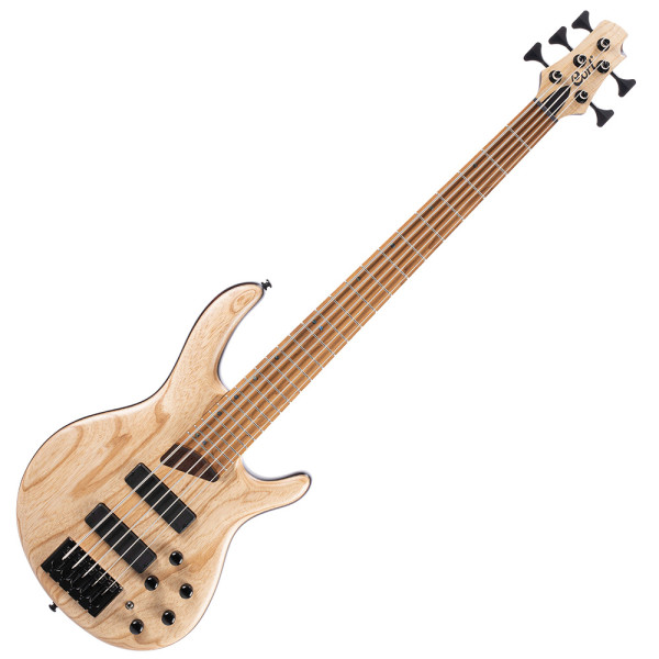 Cort B5-Element-OPN elektromos basszusgitár, 5 húros, Bartolini Preamp, natúr