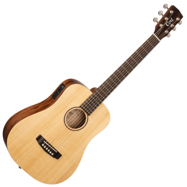 Cort EarthMini-E Adirondack with bag mini akusztikus gitár elektronikával, natúr Cort EarthMini-E Adirondack with bag mini akusztikus gitár elektronikával, natúr