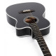 Sigma 000MC-1E-BK akusztikus gitár elektronikával, fekete