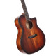 Cort Core-GA ABW OPLB with case akusztikus gitár Fishman elektronikával, All solid, deluxe félkemény tokkal, blackwood, világos burst