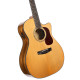 Cort Gold-A6 Bocote-NAT with case akusztikus gitár Fishman elektronikával, félkemény tokkal, Bocote, All solid