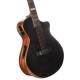 Cort ModernBlack-TBK with case akusztikus gitár Fishman elektronikával, keménytokkal