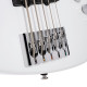 Cort NJS5-WHT with bag elektromos basszusgitár, 5 húros, prémium tokkal, fehér