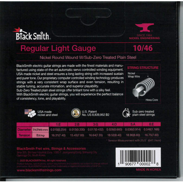 BlackSmith NW-1046 Electric, Regular Light 10-46 húr