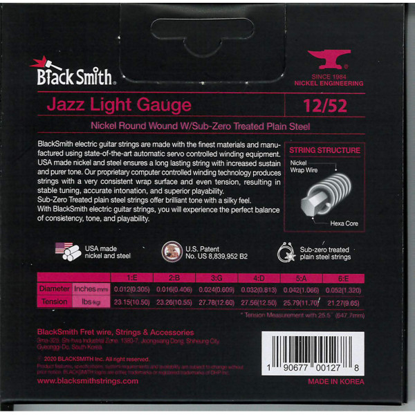 BlackSmith NW-1252 Electric, Jazz Light 12-52 húr